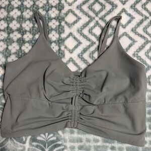Athleta Sage Green Cinch Longline Sports Bra Size M